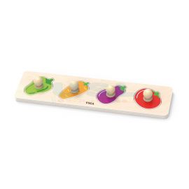 Wooden 4pc Knob Puzzle (Vegetables)