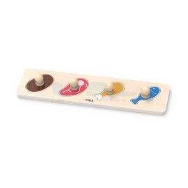 Wooden 4pc Knob Puzzle (Meat & Fish)