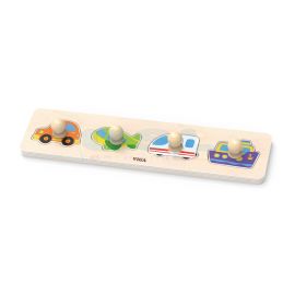 Wooden 4pc Knob Puzzle (Transportations)