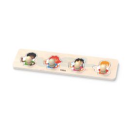 Wooden 4pc Knob Puzzle (Skin Difference)