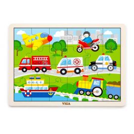 24 pcs Puzzle - Transportation 