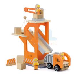 Crane Lift with Dumper - Wooden Toys