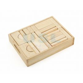 Unit Block Set - 46 pcs - Wooden Blocks Solid Wood
