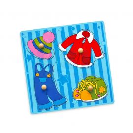 Wooden Flat Puzzle - Dresses