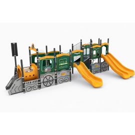 Train Theme - Physical Activity Set A (Dark Green & Orange)