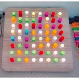 Sensory Square Peg Board with Light Panel