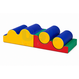 Wavy Soft Gym Crawlers with Bolster (4/set) - Sensory Crawler and Bolster 