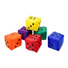 2.5" Colourful Nylon Dices (6/set)