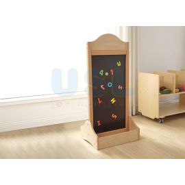 Floorstand Dry Erase White Board and Magnetic Chalk Board