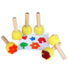 Wooden Handle Sponge (6/set)