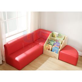 Modular Kids Sofa - Corner Module - Red