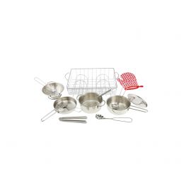 13 Piece Stainless Steel Pretend Play Cookware Set