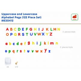 Upper & Lowercase Alphabet Pegs (122pcs)