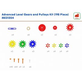Advanced Level Gears and Pulleys Kit (198pcs)