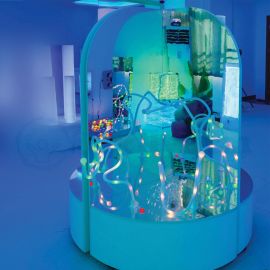 Corner Platform with String Lights