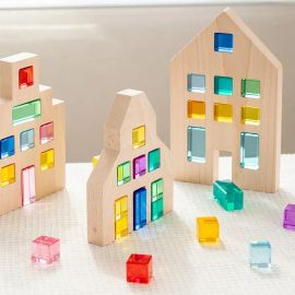 Beech Houses Set – Wooden Imaginative Play Toy