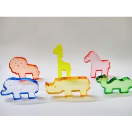 Translucent Animal Figures (6pcs) – Sensory Play Toy