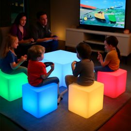 Colour Changing LED Cube – Sensory Light Seat