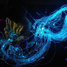 Fiber Optic Filaments 100 Strands – Sensory Light Bundle (Requires Light Source)