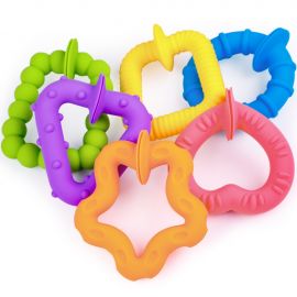 Sensory Silicone Rings (6pcs) – Safe Teething & Focus Toy