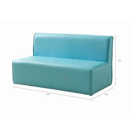 Modular Kids Sofa - 2-Seat Chair - Blue