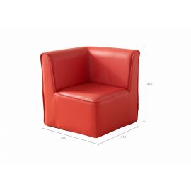 Modular Kids Sofa - Corner Chair - Red