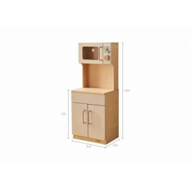 Kitchen & Laundry Corner (White) - Cupboard with Microwave Oven