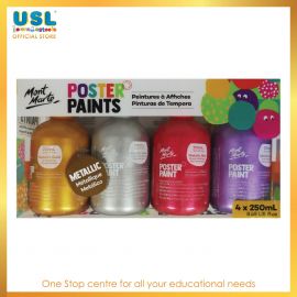 Poster Paint 250ml 4pc-Metallic 
