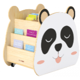 Movable Wooden Bookcase - Panda