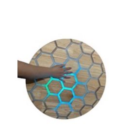 Interactive wooden wall light panel 