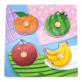 Wooden Knob Puzzle - Fruits