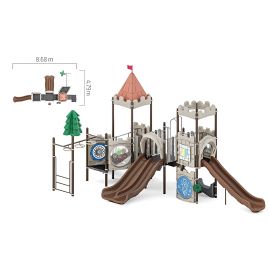 Boston Castle - Physical Activity Set H (Brown & Tan)