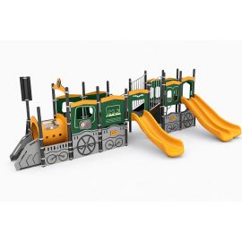 Train Theme - Physical Activity Set A (Dark Green & Orange)