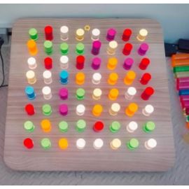 Sensory Square Peg Board with Light Panel